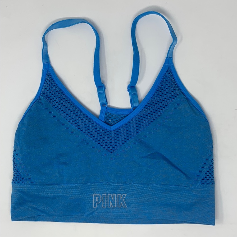 Pink active Victoria secret seamless lightly lined stretchy sports bra small